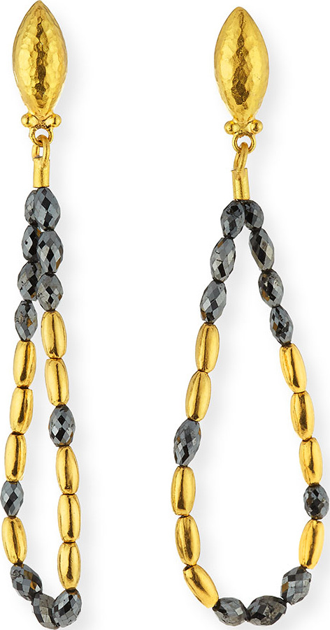 GURHAN Dark Mist 24k Black Diamond Tipsy Earrings