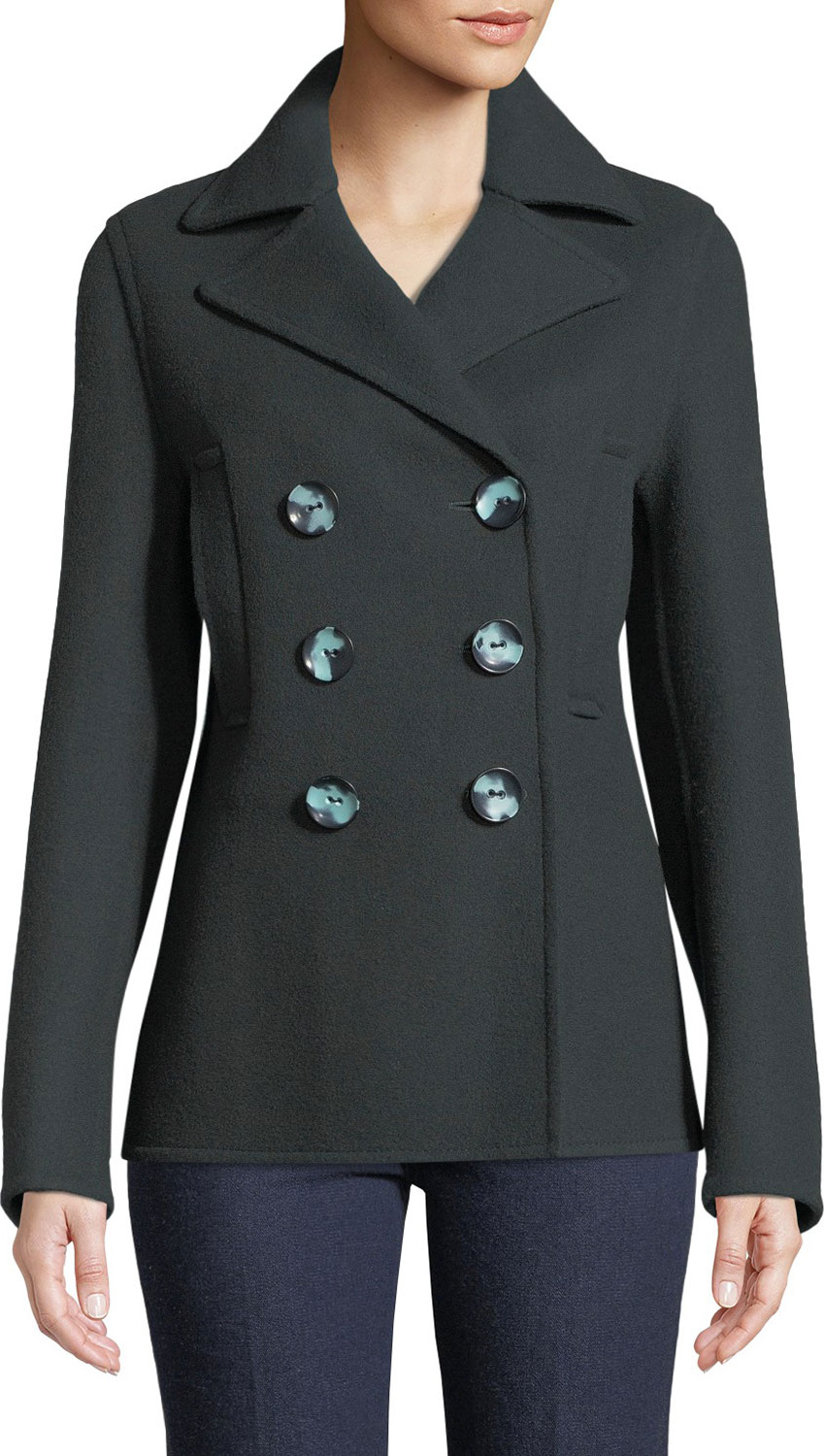 Joseph New Hector Short Fitted Pea Coat