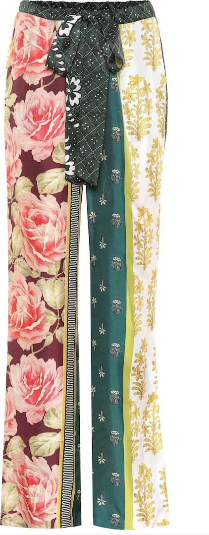 Oscar De La Renta Printed silk pants