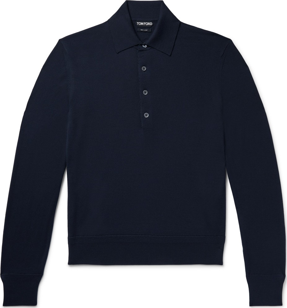 TOM FORD Slim-Fit Wool Polo Shirt