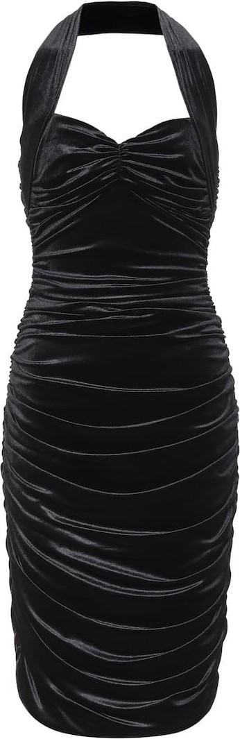 Norma Kamali Bill stretch-velvet dress