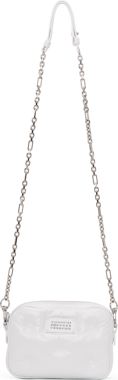Maison Margiela White Glossy Glam Slam Bag