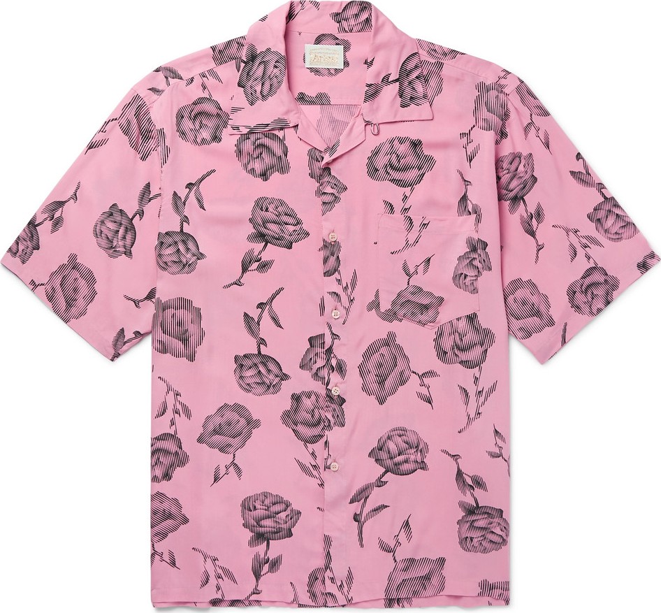 Aries Camp-Collar Printed Voile Shirt