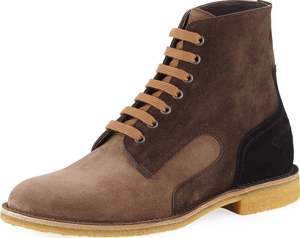 Bottega Veneta Men's Spritz Suede Lace-Up Boots
