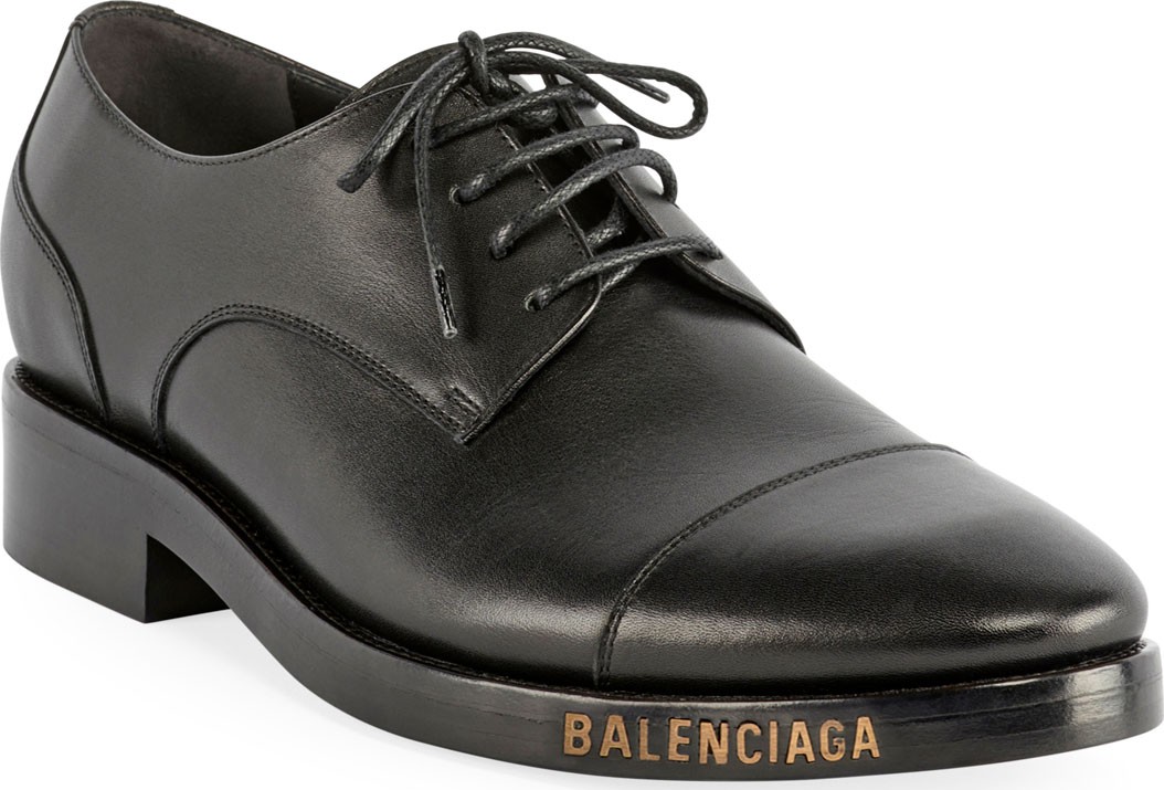 Balenciaga Men's Leather Derby Shoes