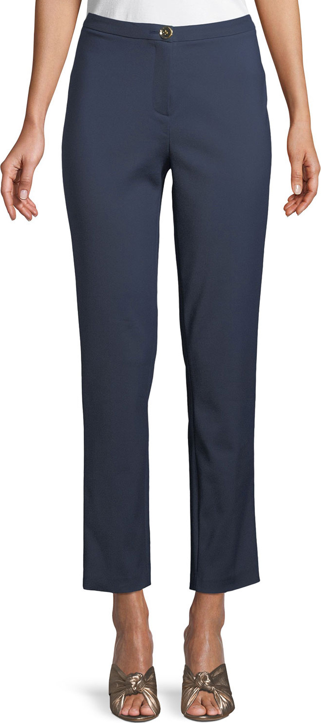 Badgley Mischka Classic Skinny Pants w/ Button Closure