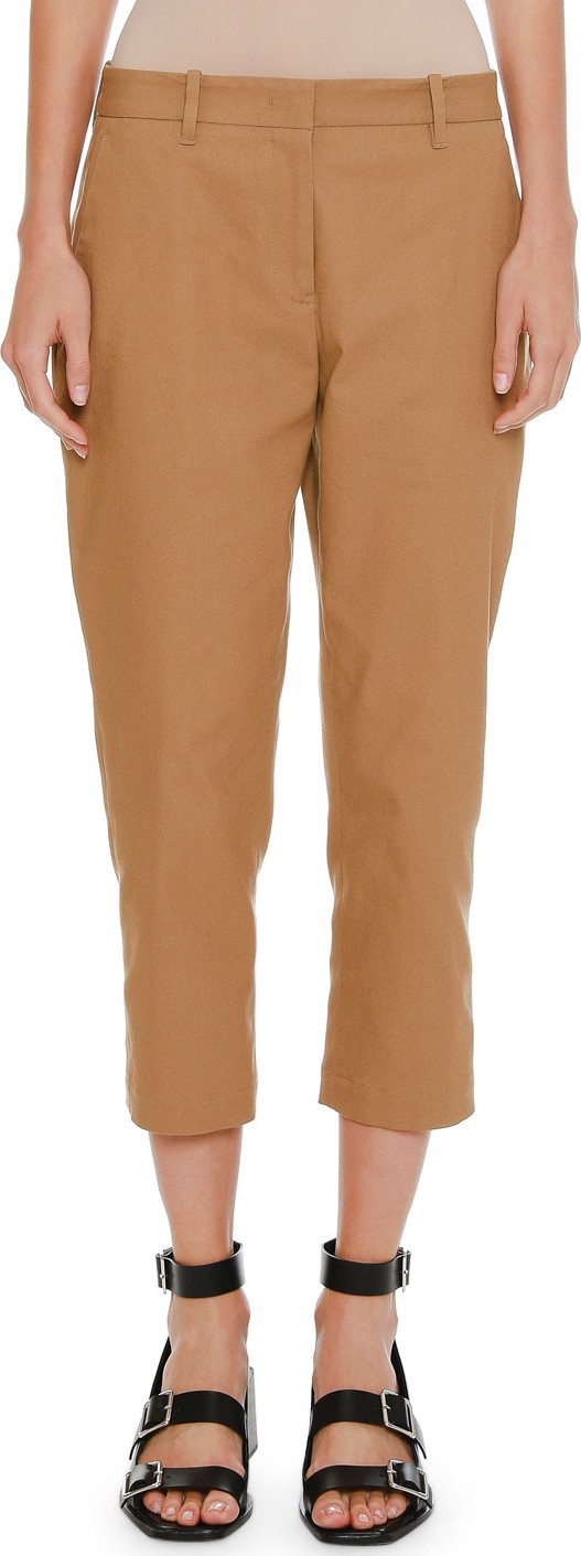 Jil Sander Slim-Fit Straight-Leg Cropped Pants