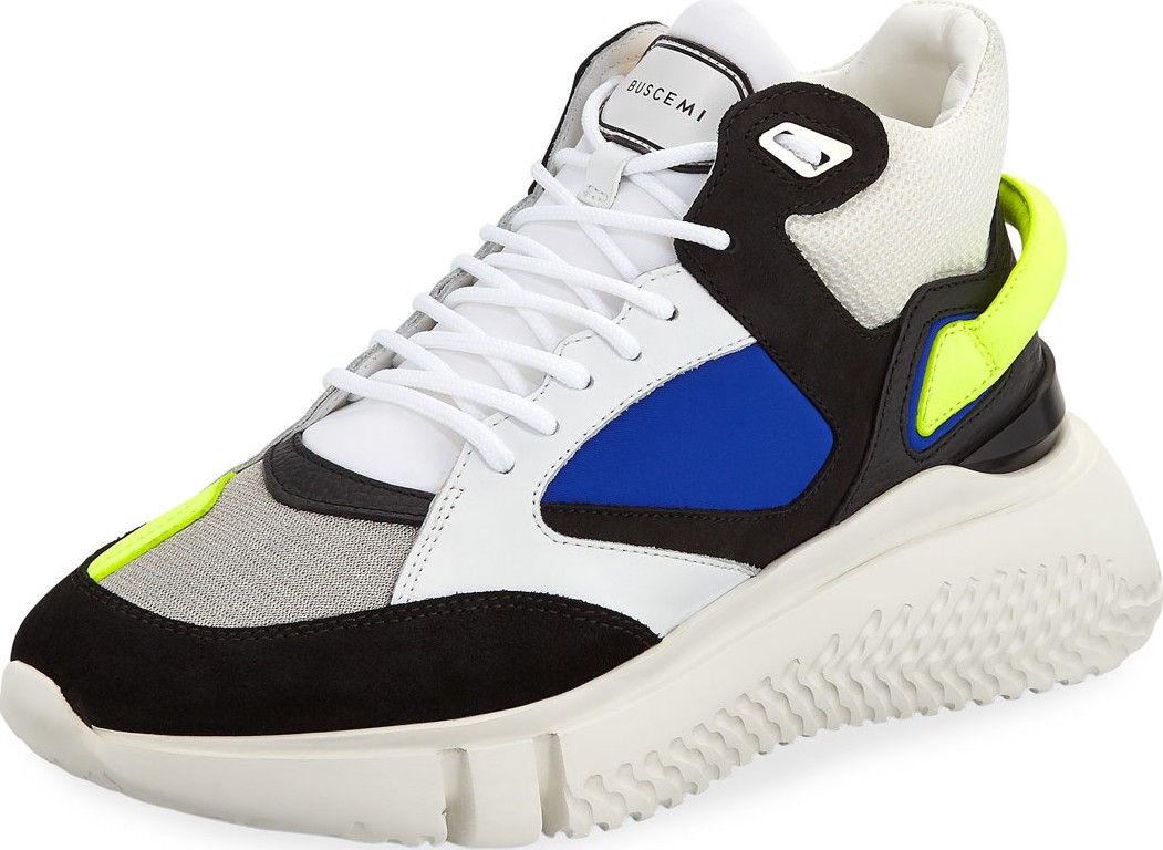 Buscemi Men's Veloce Mid-Top Rubber Sneakers
