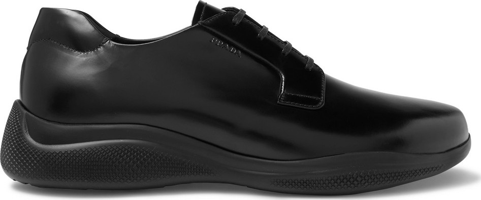 Prada Spazzolato Leather Derby Shoes