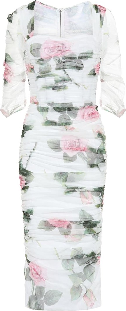 Dolce & Gabbana Floral cotton midi dress