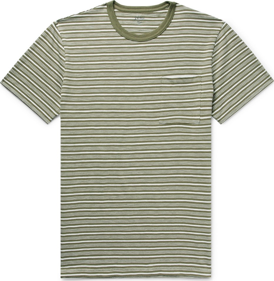 J.Crew Slim-Fit Striped Cotton-Jersey T-Shirt