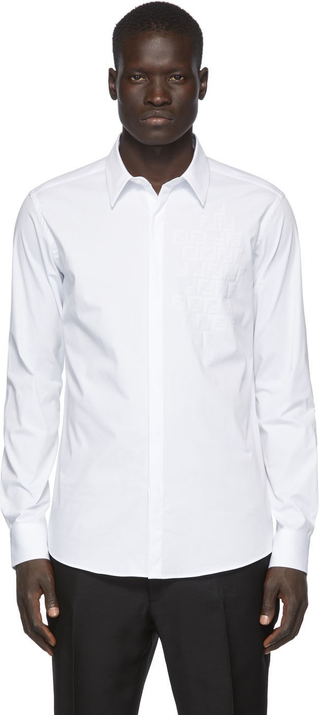 Fendi White 'Forever Fendi' Shirt