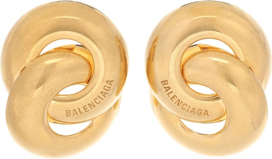 Balenciaga Twin gold-toned earrings