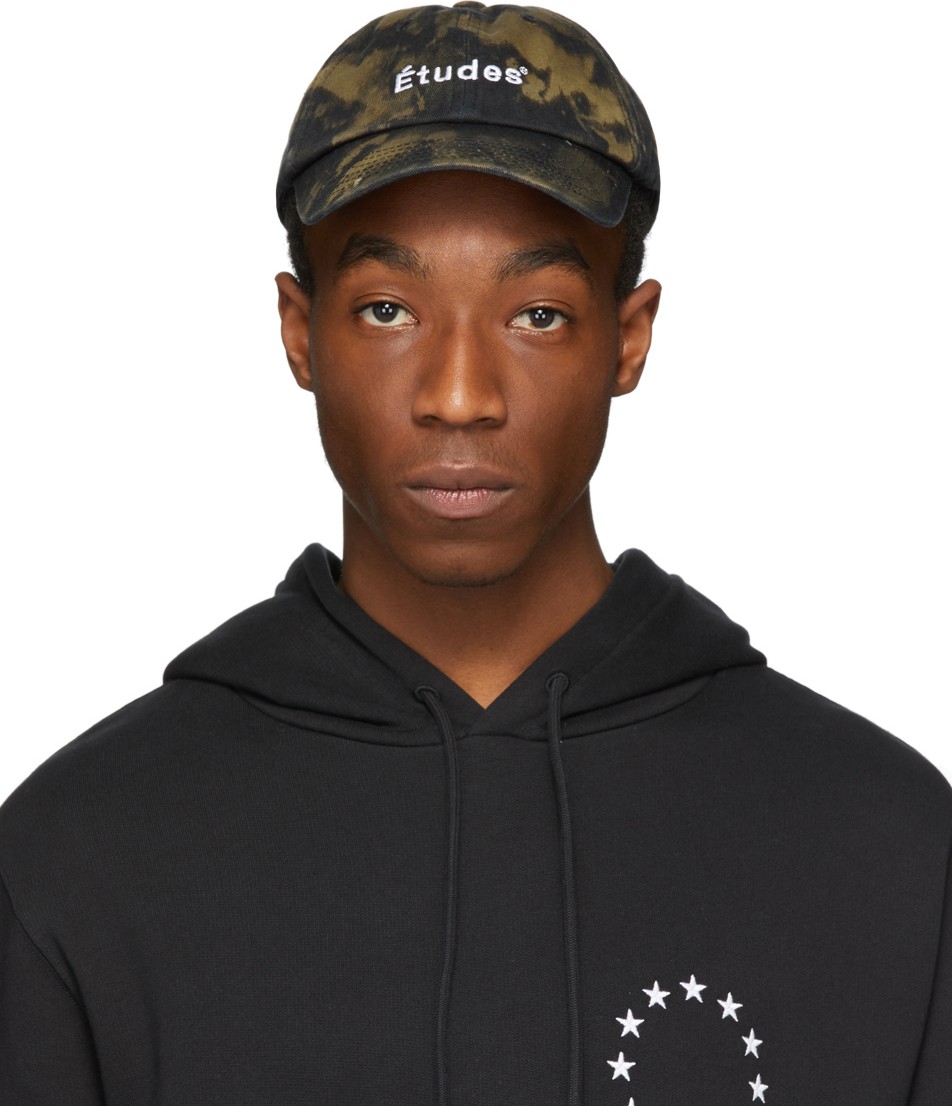 Etudes Black Bleached Booster Logo Cap