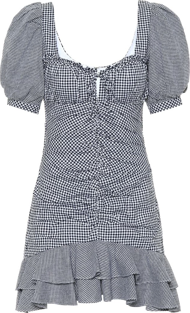Jonathan Simkhai Gingham cotton and linen minidress