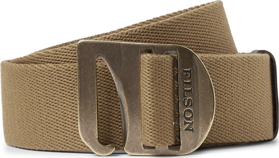 Filson Tan Togiak 4cm Leather-Trimmed Webbing Belt