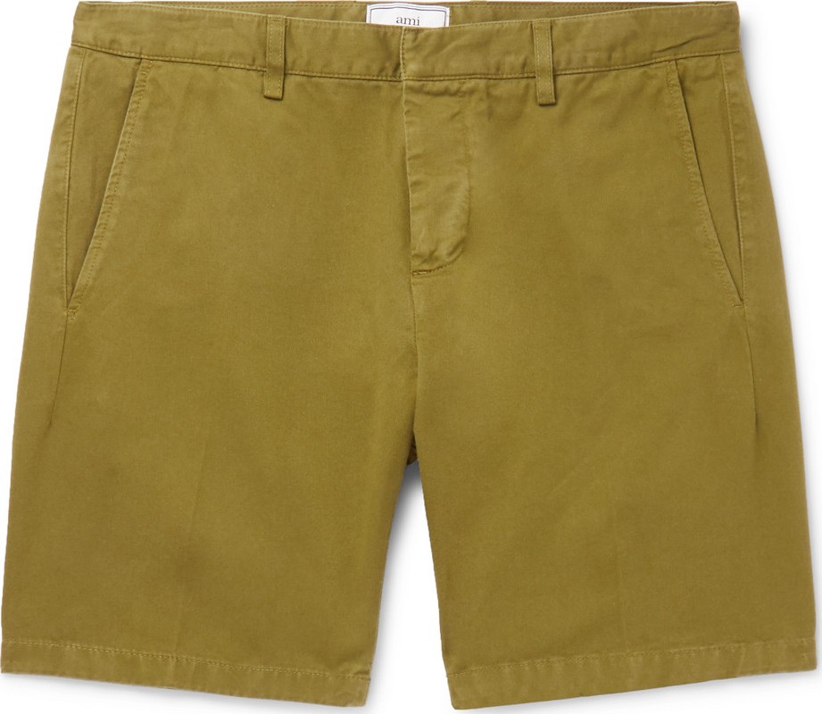 AMI Slim-Fit Cotton-Twill Bermuda Shorts