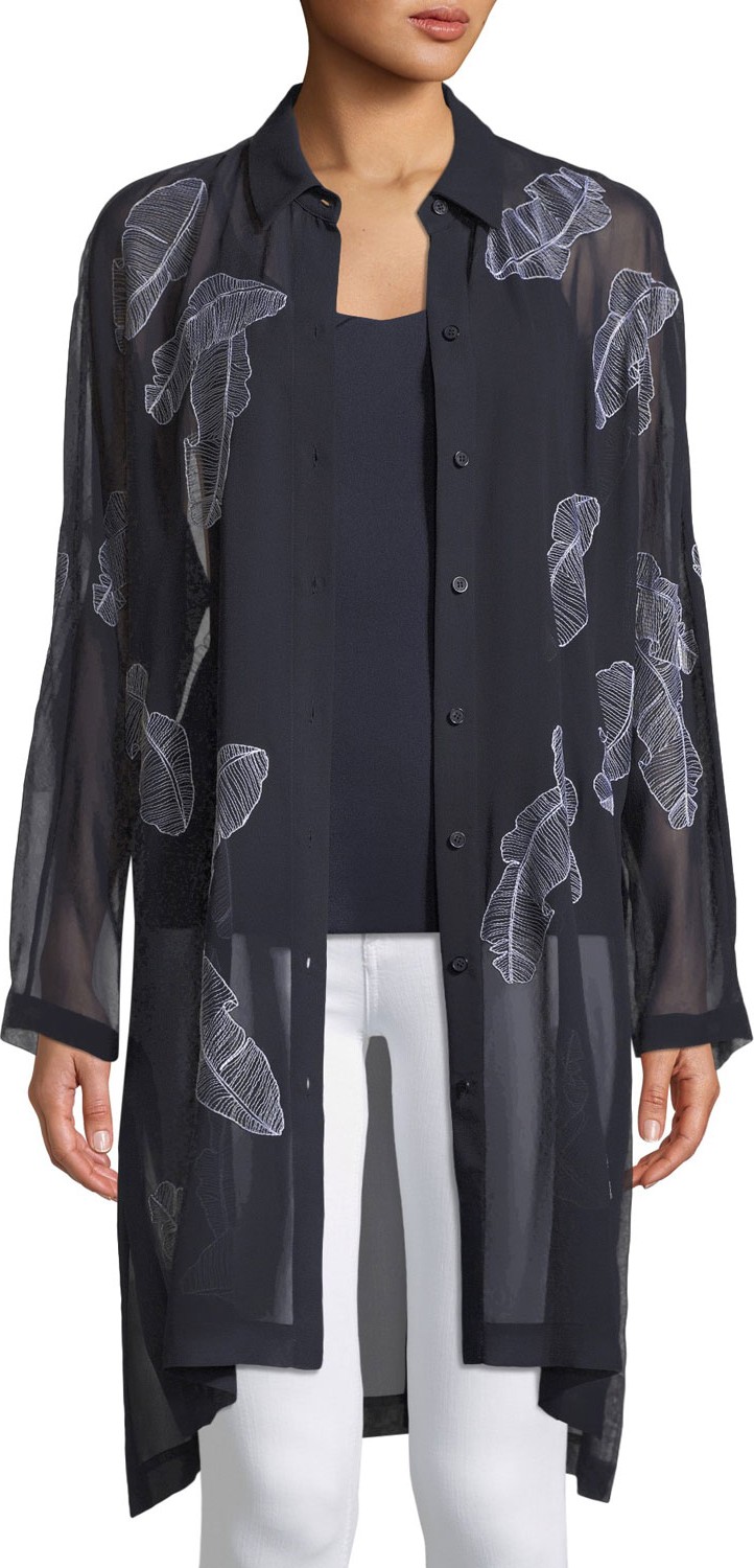 Lafayette 148 New York Kyrie Silk Georgette Shirt