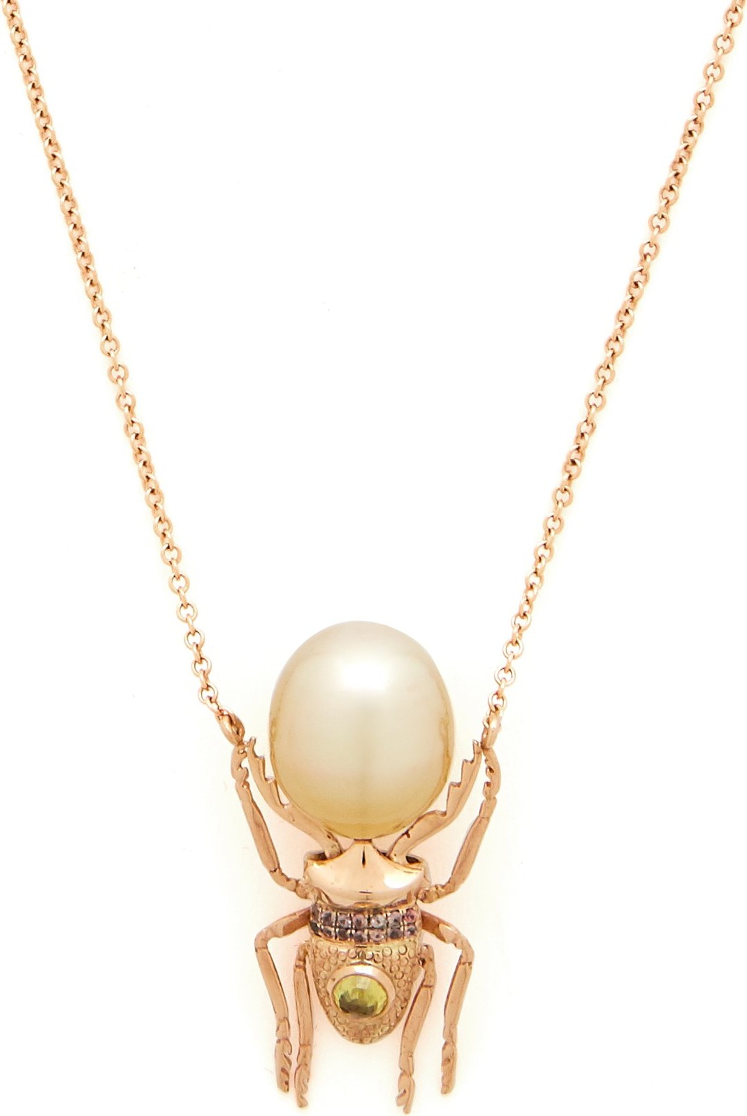 Daniela Villegas The Sun King sapphire, pearl & 18kt gold necklace
