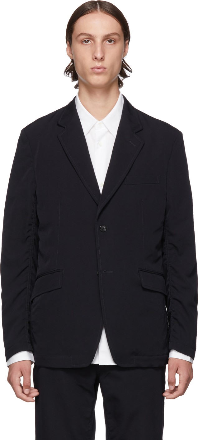 Comme des Garçons Homme Navy Wool Blazer