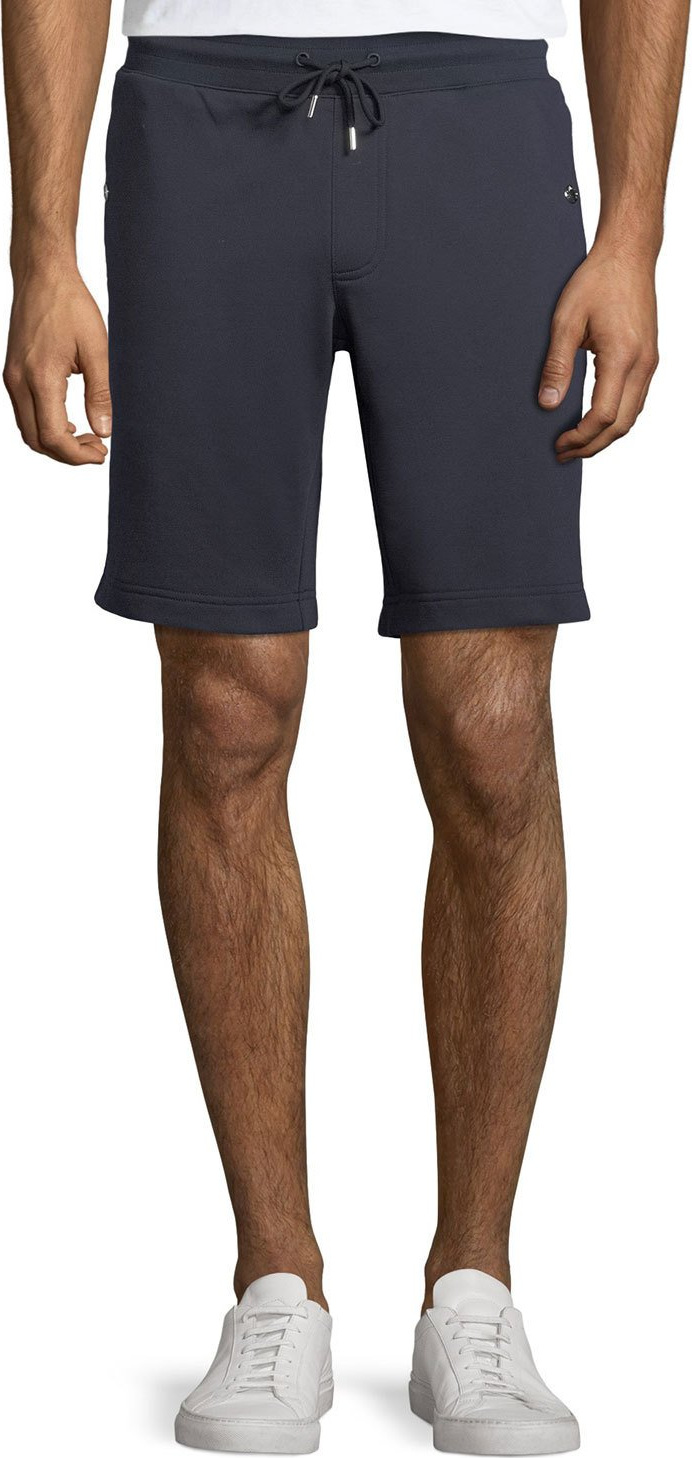 Moncler Cotton Sweat Shorts w/ Logo Taping Sides