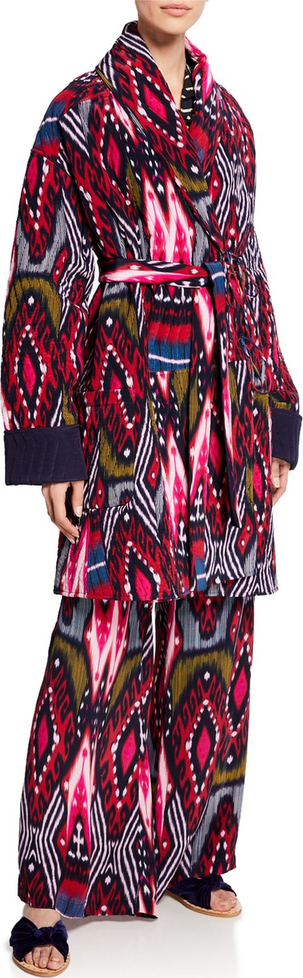 FIGUE Karina Reversible Ikat Striped Coat