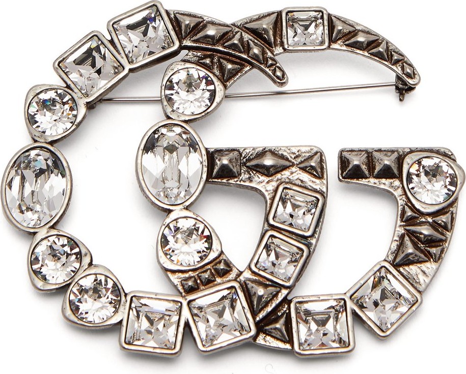 Gucci GG-logo brooch