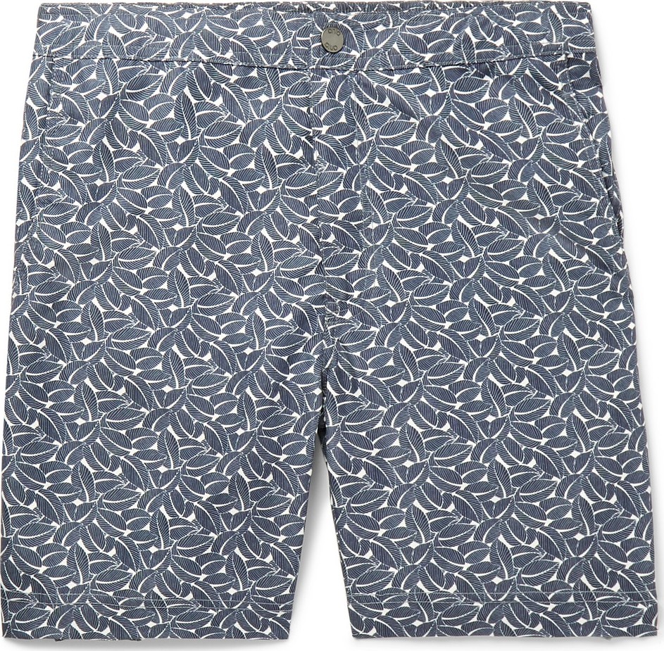 Onia Slim-Fit Long-Length Printed Swim Shorts
