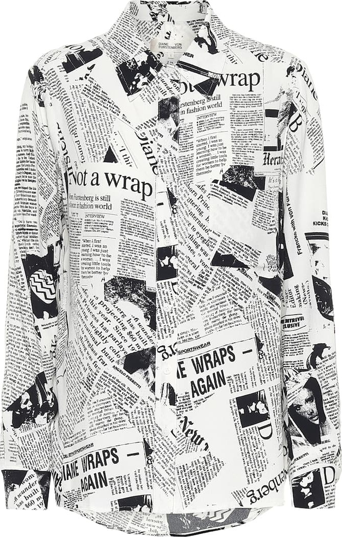 DIANE von FURSTENBERG Lorelei Two printed crêpe shirt