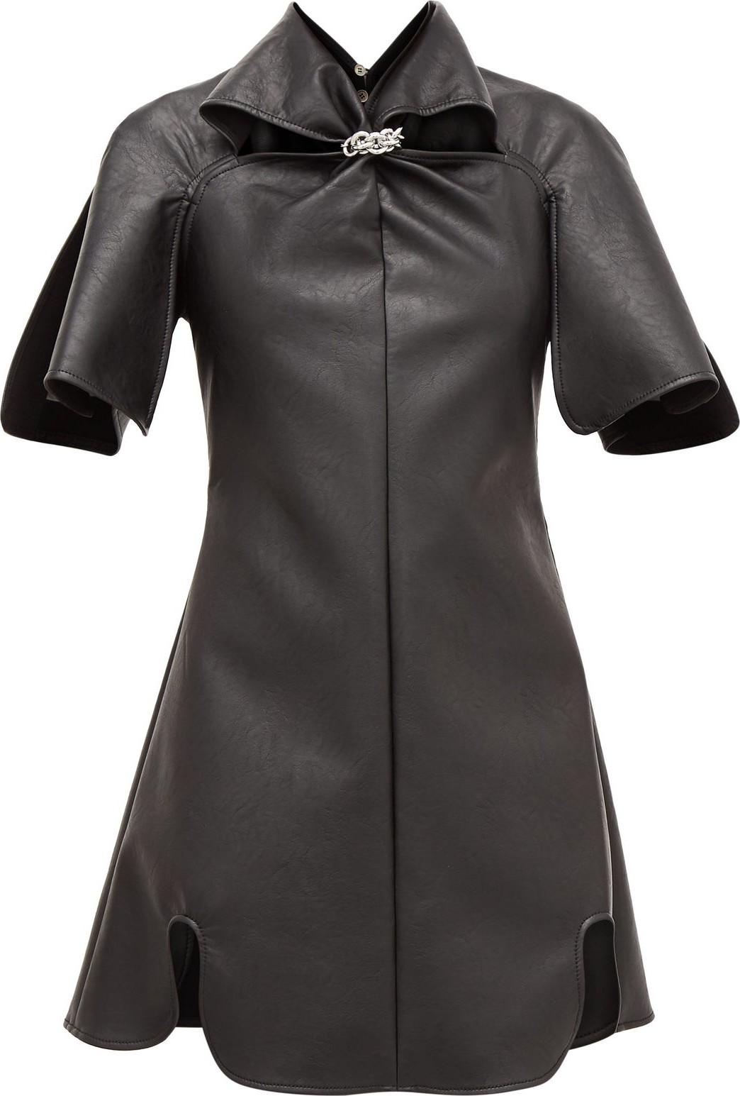 Ellery Bora Bora cutout faux-leather mini dress