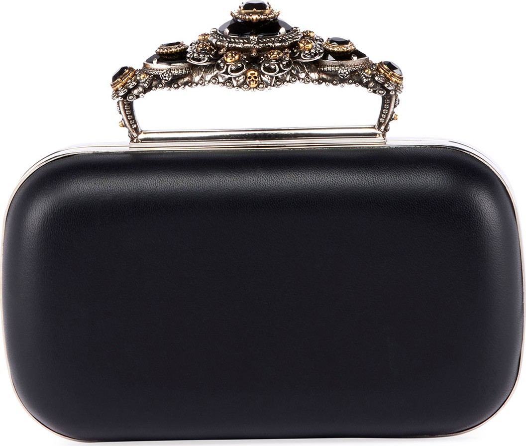 Alexander McQueen Box Leather Clutch Bag