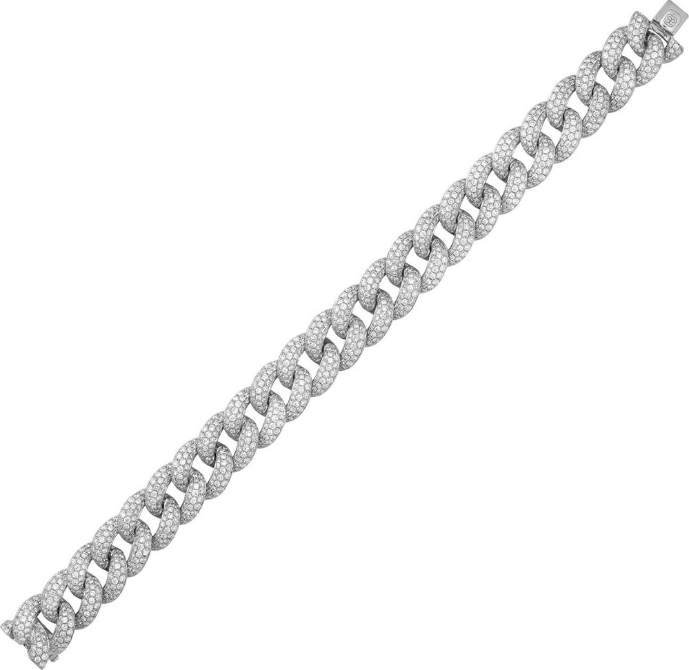 Sydney Evan 14k White Gold Diamond Link Bracelet