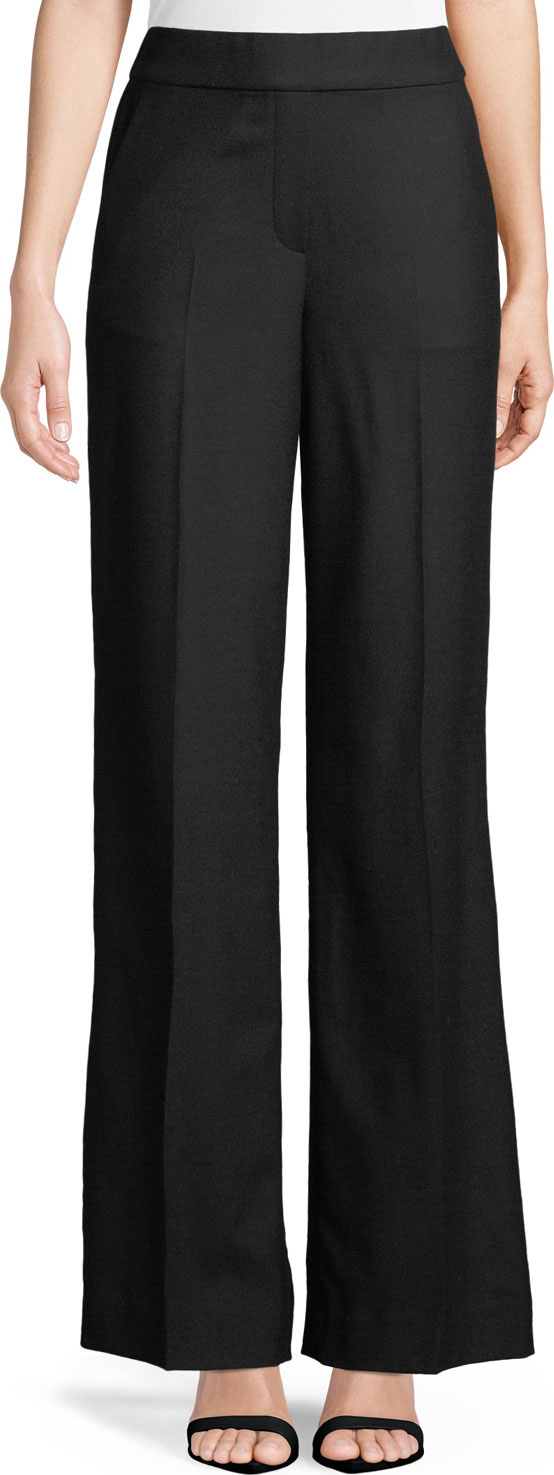 Theory Talbert Straight-Leg Crepe Pull-On Pants