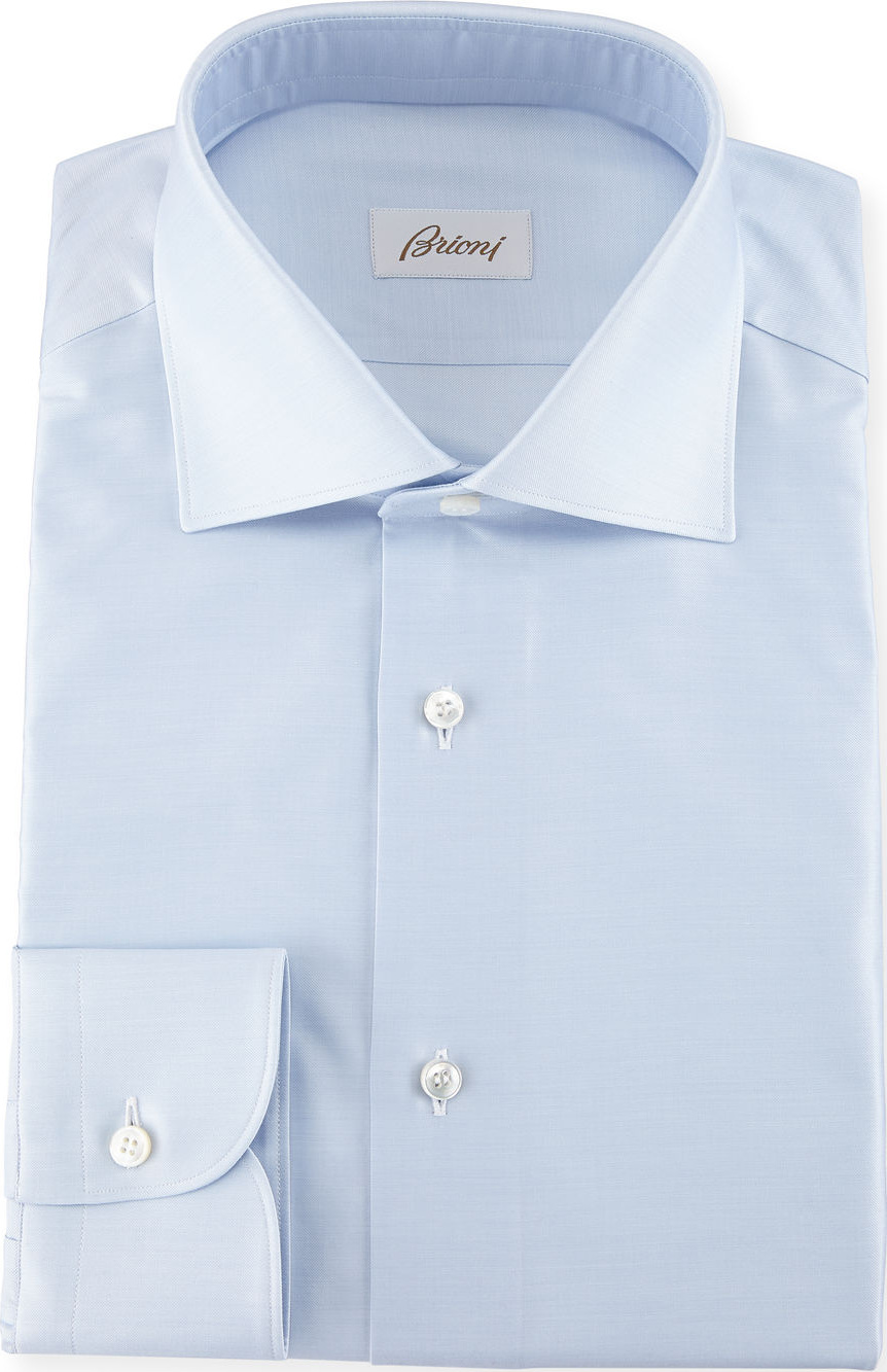 Brioni Chambray Cotton Dress Shirt