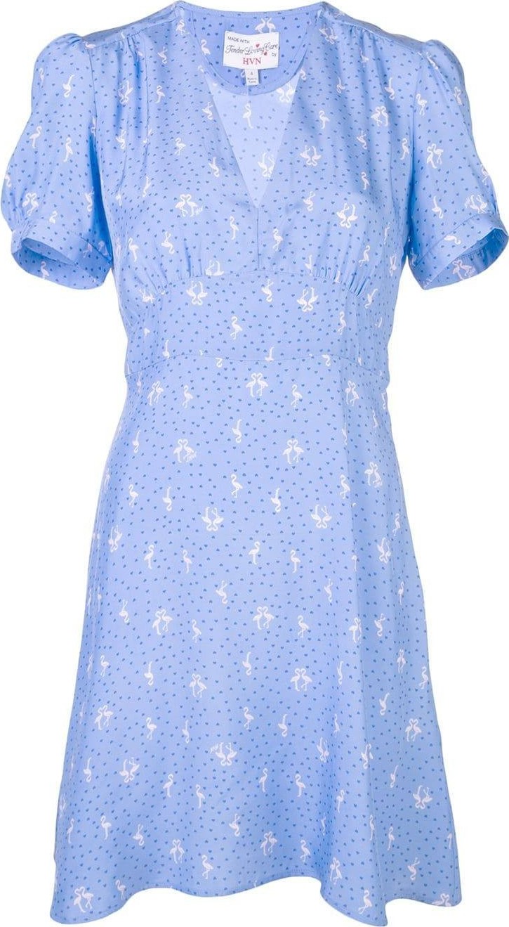 HVN BLue Flamingo Mini Paula Dress