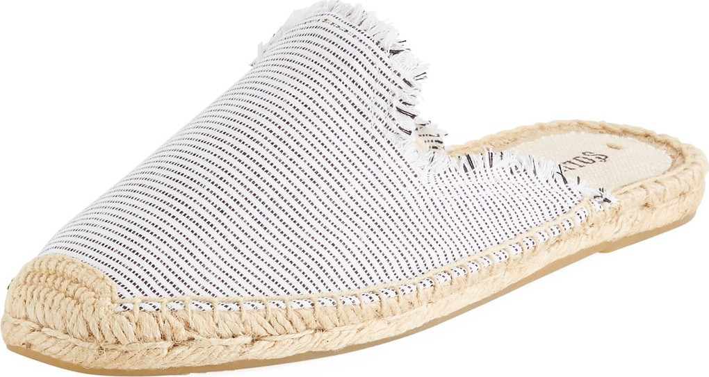 Soludos Frayed Striped Espadrille Mule
