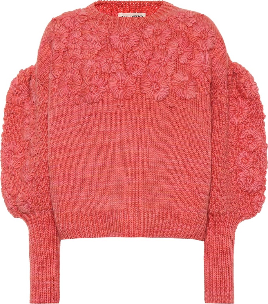 Ulla Johnson Ciel floral wool sweater