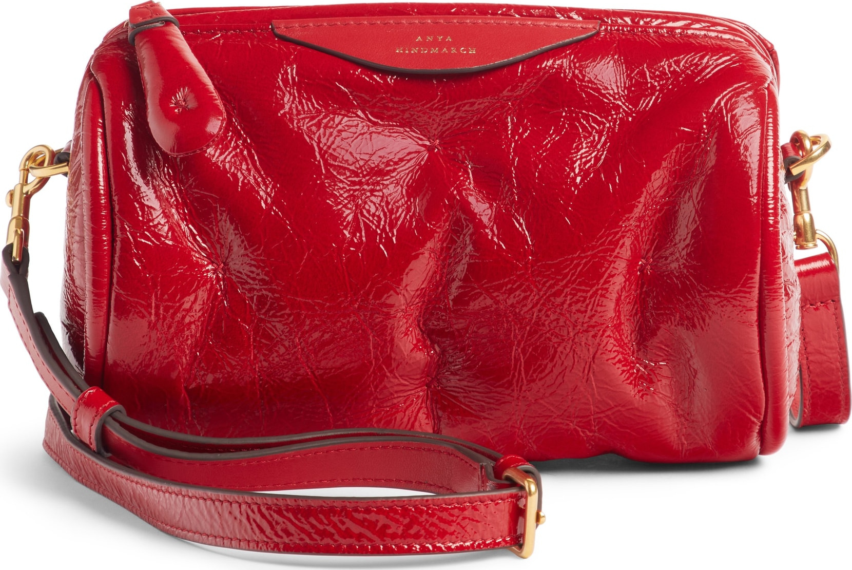 Anya Hindmarch Chubby Barrel Patent Leather Satchel