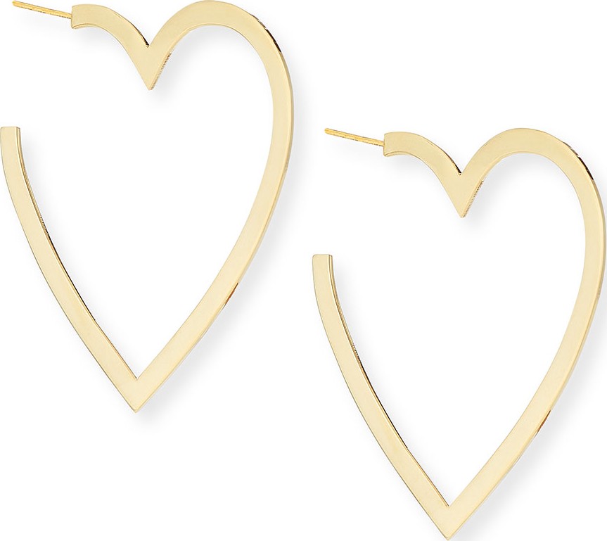 Jennifer Zeuner Jewelry Larissa Medium Heart-Hoop Earrings