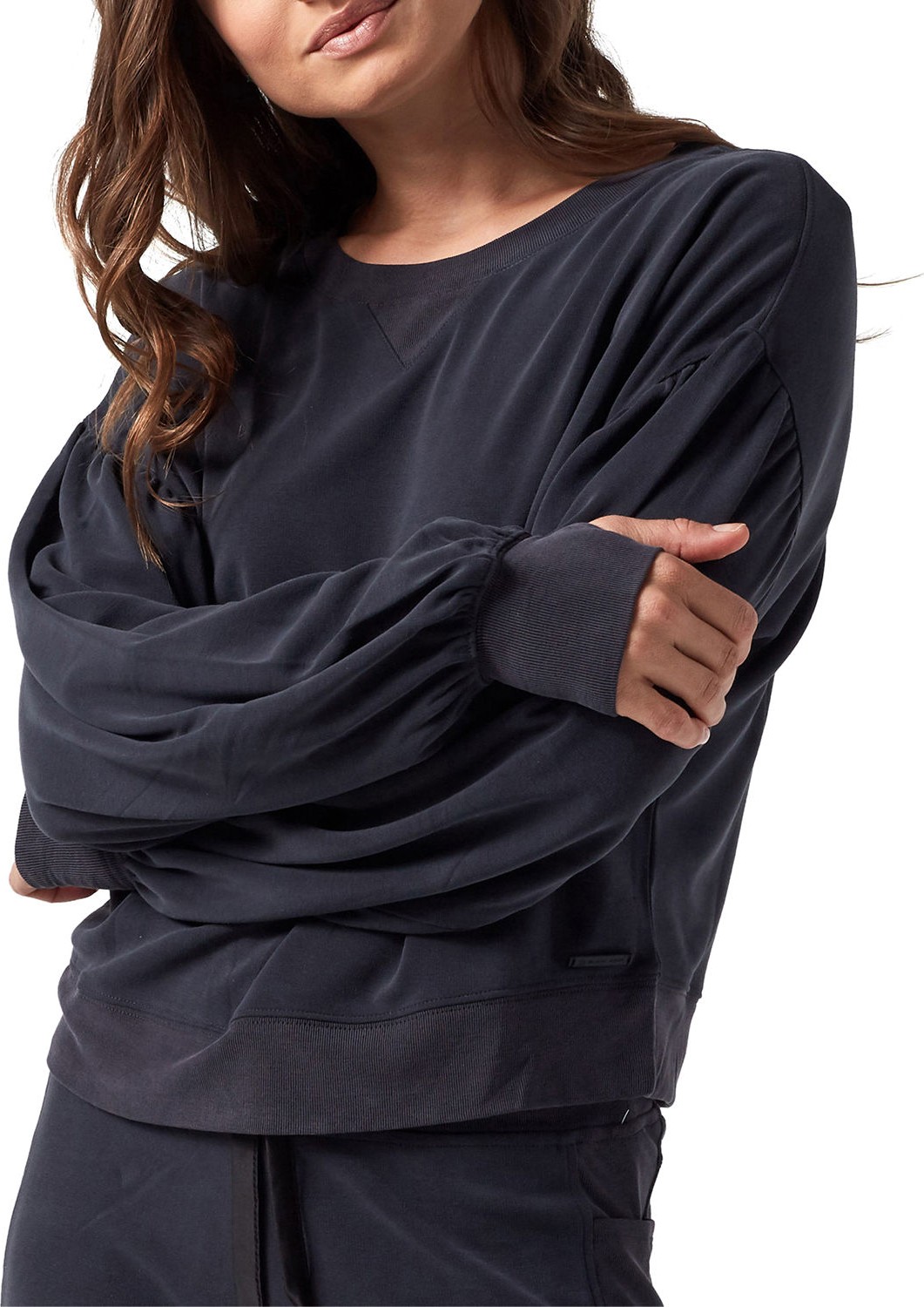 Blanc Noir Amour Cropped Pullover Sweatshirt