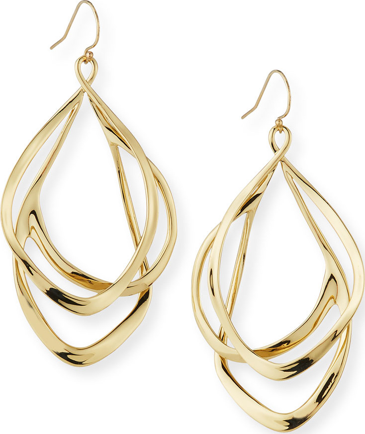 Alexis Bittar Orbit Wire Drop Earrings, Golden