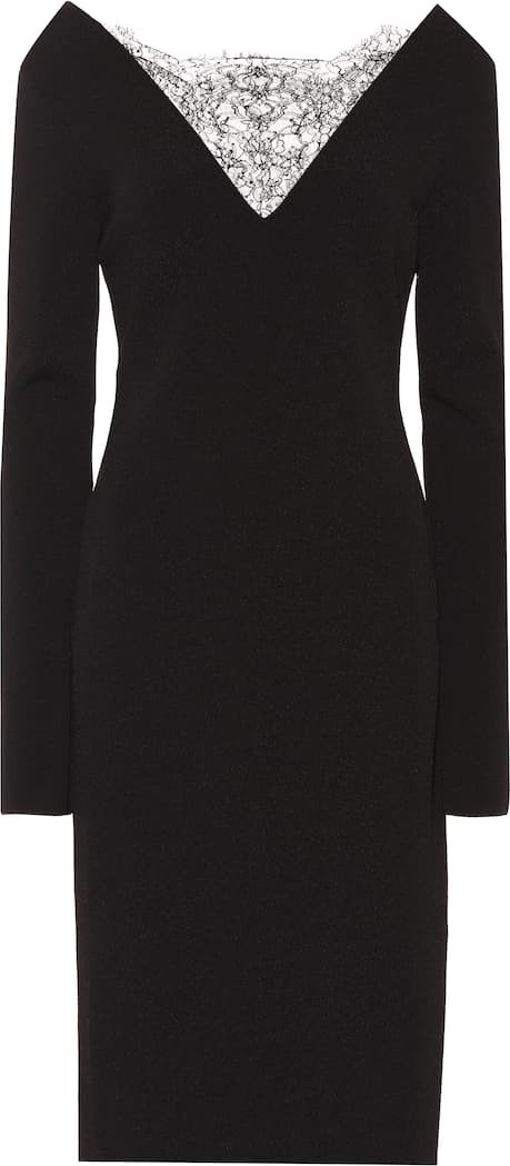 Givenchy Crêpe midi dress with lace