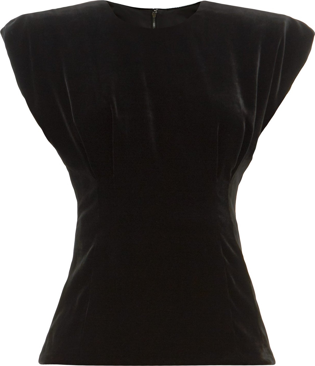 Dolce & Gabbana Padded-shoulder velvet top
