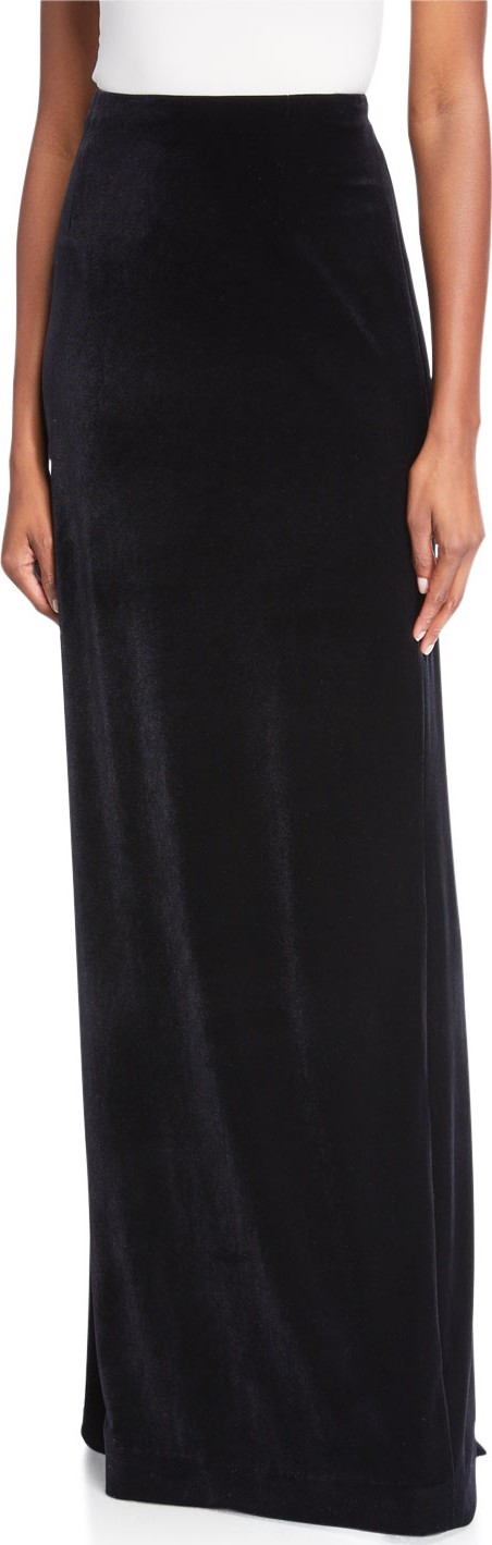 Rickie Freeman for Teri Jon Velvet Long Column Skirt
