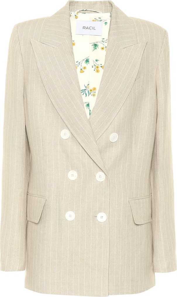 Racil Casablanca linen tuxedo blazer