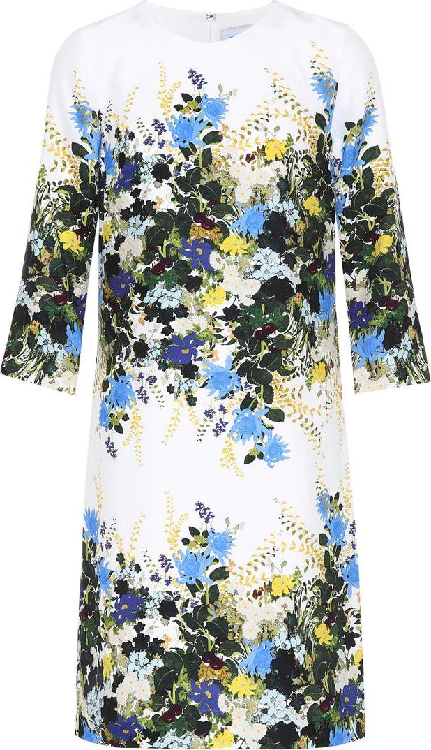 Erdem Floral-printed silk minidress