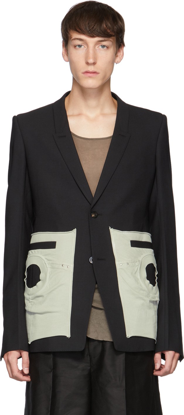 Rick Owens Black Extreme Soft Blazer