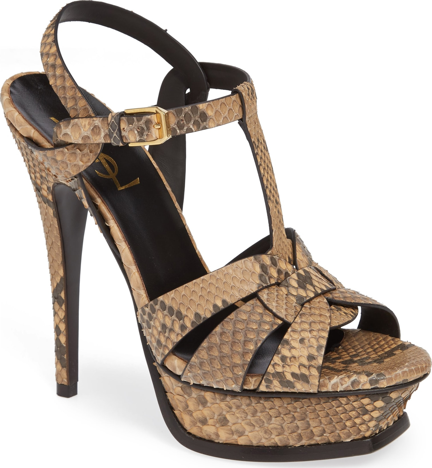 Saint Laurent Tribute Genuine Python Sandal