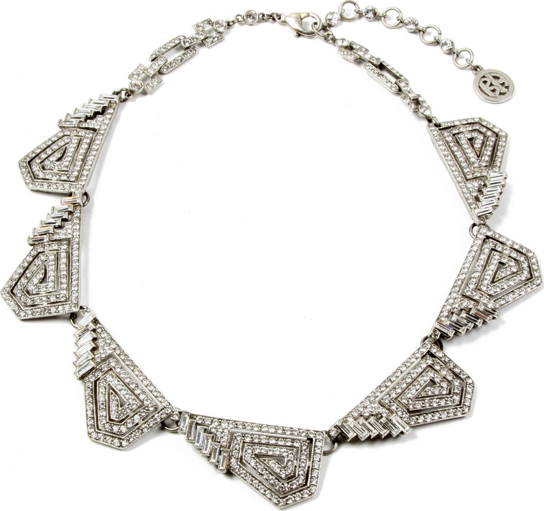 Ben-Amun Crystal Deco Geometric Necklace
