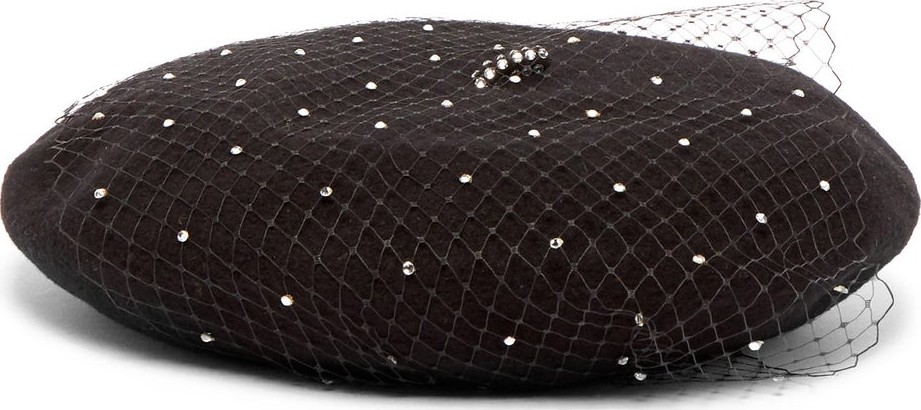 Benoît Missolin Swarovski crystal-embellished wool beret